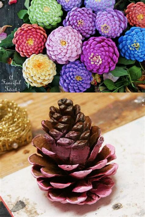 48 Amazing DIY Pine Cone Crafts & Decorations - A Piece Of Rainbow