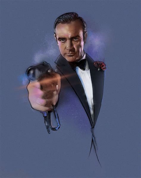 Sean Connery as James Bond by Jeff Marshall | James bond movies, Bond ...