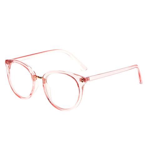 Clear Pink Round Fake Glasses | Claire's