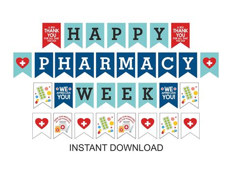 Pharmacy Week Banner Printable / Happy Pharmacy Week Decor / - Etsy