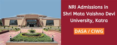 NRI admission in Shri Mata Vaishno Devi University, Katra