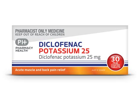 DICLOFENAC POTASSIUM 25 TABLETS – Pharmacy Health