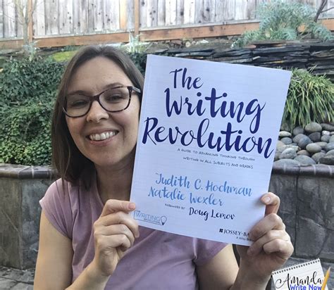 Amanda with Writing Revolution Book - Amanda Write Now