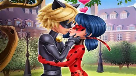 Ladybug Flirting Cat Noir and Kissing!!! - YouTube