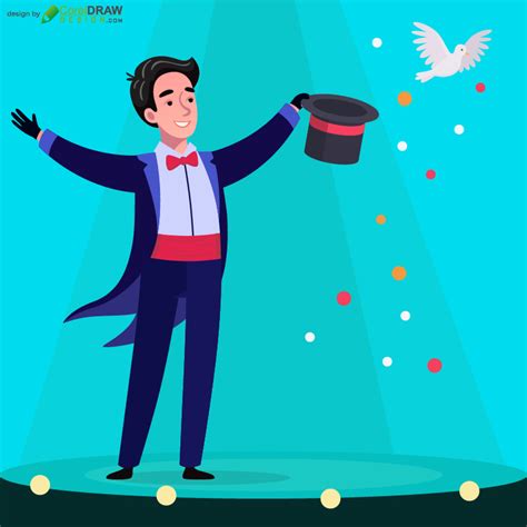 Download Magic Show in Magician Illustration Free Vector | CorelDraw ...