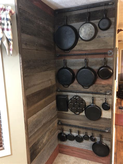 My new barn wood wall of cast iron : r/castiron