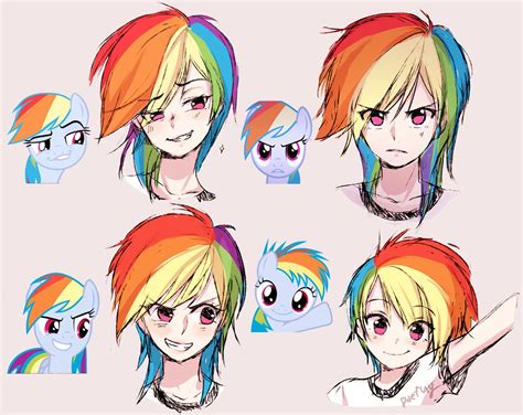 #1178683 - artist:odaefnyo, expressions, faic, filly rainbow dash, humanized, rainbow da… | My ...