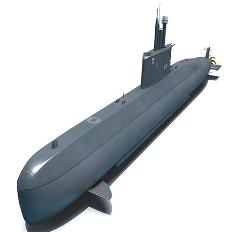 german submarine type 209 3d model