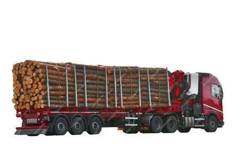 Premium Photo | Wooden logs transport on the road heavy loaded truck carrying timber logs ...