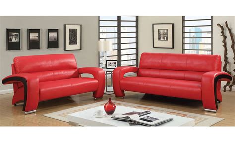 Red Leather Sofa – Flower Love