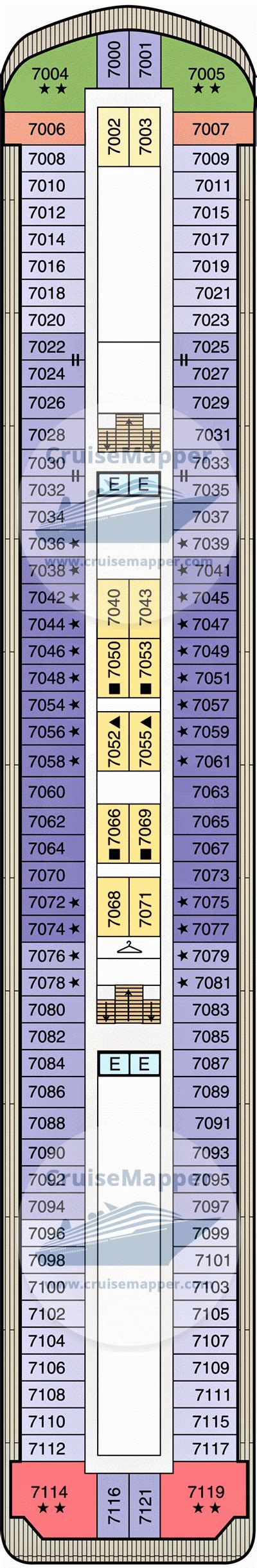 Oceania Sirena deck 7 plan | CruiseMapper