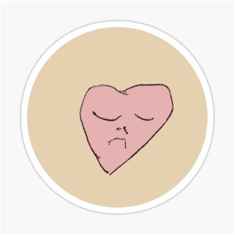 "Sad Heart Emoji" Sticker by roastedflower | Redbubble