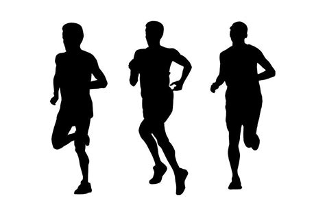 Marathon Runner Running Silhouette | Running silhouette, Silhouette, Marathon runners