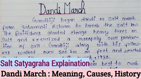 History Of Dandi March Essay In English | Short Paragraph On Dandi ...