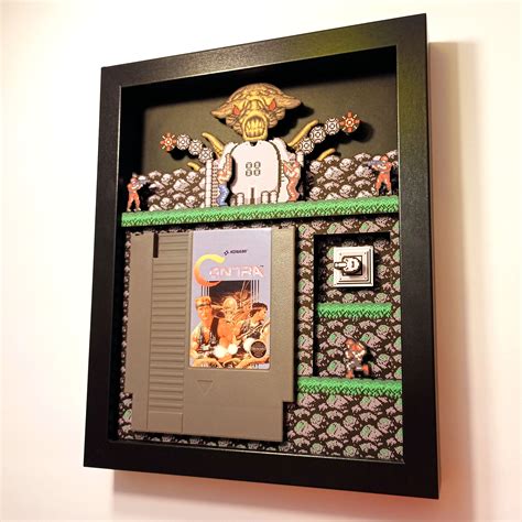 Contra Shadowbox Nintendo Art for the NES from Glitch Artwork