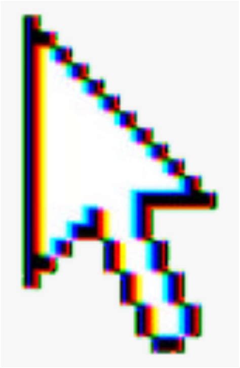 Glitch Aesthetic Tumblr Arrow Sticker Png Transparent - Mouse Pointer ...