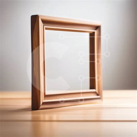 Simple and Elegant Wooden Picture Frame on a Wooden Table stock photo ...