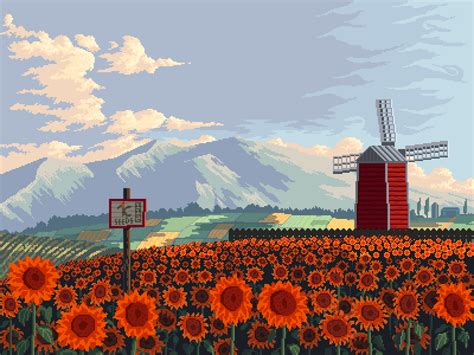 [OC] Sunflowers : r/PixelArt