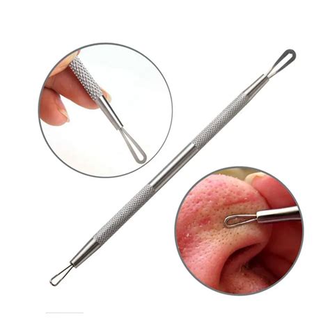 Blackhead Remover Stainless Steel Acne Removal Needle Silver Removal Needle Blackhead Blemish ...