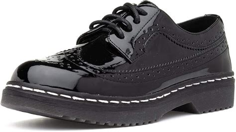 Lilley Womens Black Patent Lace Up Brogue Shoe: Amazon.co.uk: Shoes & Bags