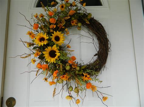 Sunflower Wreath Fall Wreath Autumn Wreath