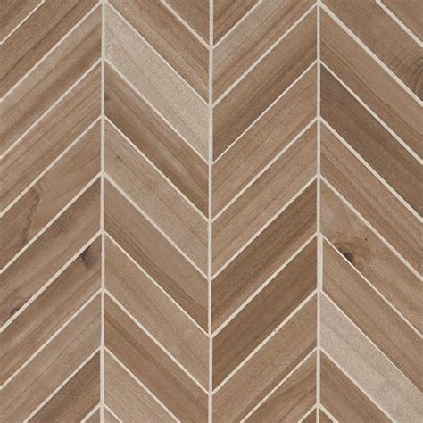 Havenwood Porcelain Tile Collection Saddle Wood Chevron - 12"x15 ...