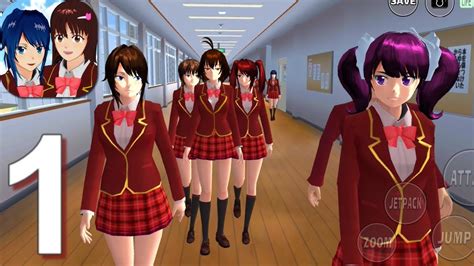 SAKURA School Simulator - Gameplay Walkthrough Part 1 Run With A Jet Girl (Android, iOS) - YouTube