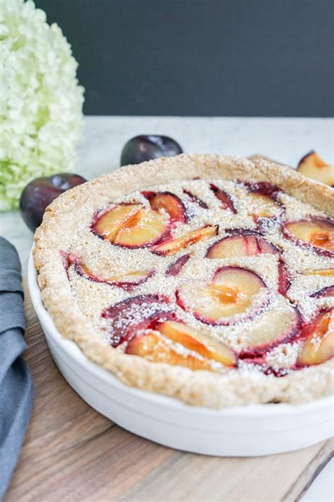 Tarte Aux Prunes (Classic French Plum Tart) | Low Sugar