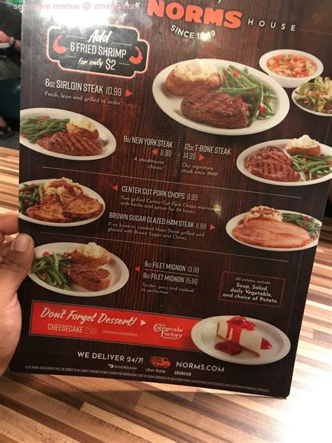 Online Menu of NORMS Restaurant Restaurant, Huntington Beach, California, 92647 - Zmenu