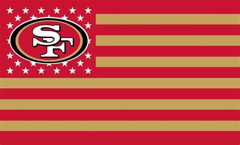 San Francisco 49ers Flag USA With Stars and Stripes Flag 3x5 ft custom ...