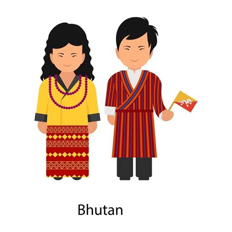 Bhutan Clothing Traditional 2527480 Vector Art at Vecteezy