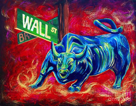 Bull Market Painting by Teshia Art - Pixels