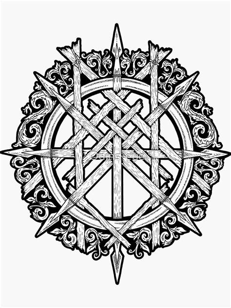 "runic chaos magic sigil" Sticker by Odins-eye | Redbubble