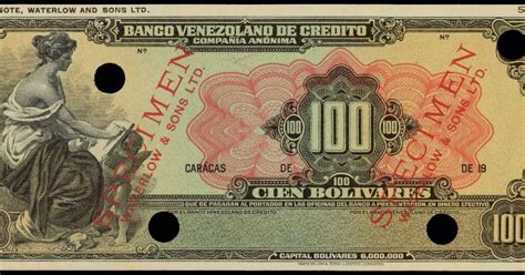 Venezuela 100 Bolivares 1931-1939 Banco Venezolano de Credito|World Banknotes & Coins Pictures ...