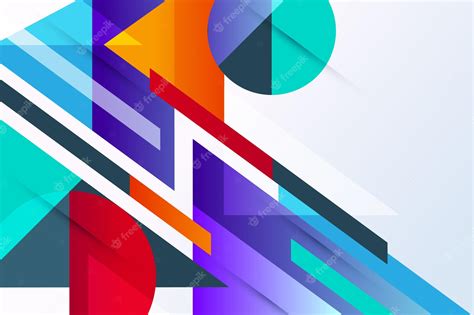 Premium Vector | Gradient geometric wallpaper