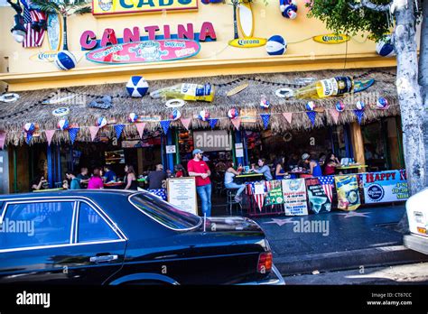 Restaurants on Hollywood Boulevard Los Angeles California Stock Photo ...