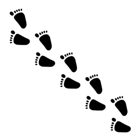 Premium Vector | Human foot steps vector illustration