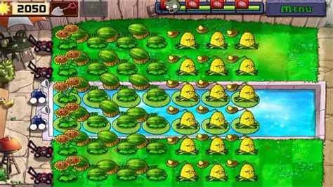 Plants vs Zombies Strategies - Adventure Pool - Melon + Kernelpult vs ...