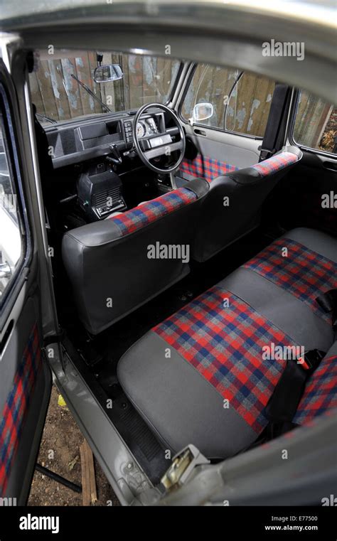 Renault 4 classic French small car interior Stock Photo - Alamy