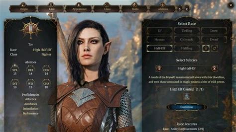 BG3 Character Creation | Character creation, Baldur's gate, Game ...