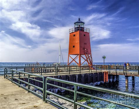 Lighthouse at Charlevoix South Pier Photograph by Nick Zelinsky Jr - Pixels