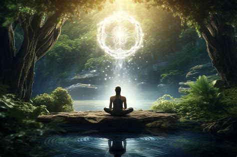 Premium AI Image | Concept of spiritual wellness and connection with nature