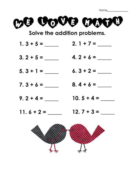 Addition Worksheets For Grade 1 New 1 | Addition worksheets, Kids math ...