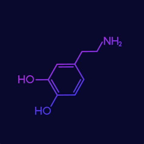 dopamine molecule, neurotransmitter, hormone of happiness 2297300 Vector Art at Vecteezy