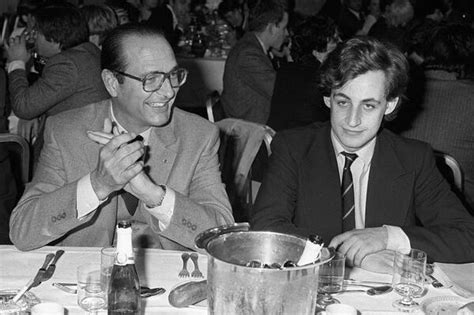 Paris Mayor Jacques Chirac with a young Nicolas Sarkozy, 1981. : r ...