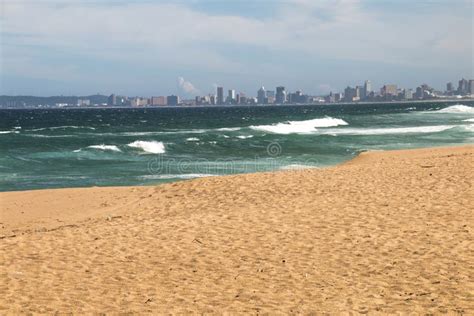 View of Durban`s Golden Mile from Umhlanga Beach Stock Image - Image of ...