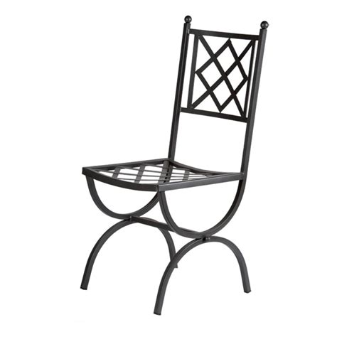 Iron chair with seat 16x16" h18" Grifo - Italian Pottery - Mari Ceramics Deruta