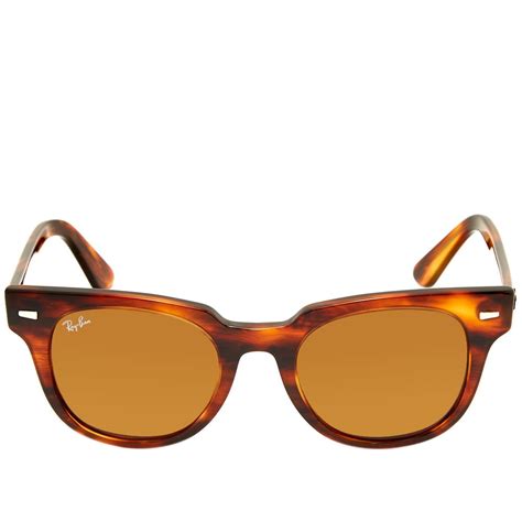 Ray Ban Meteor Classic Sunglasses Striped Havana & Brown | END. (US)