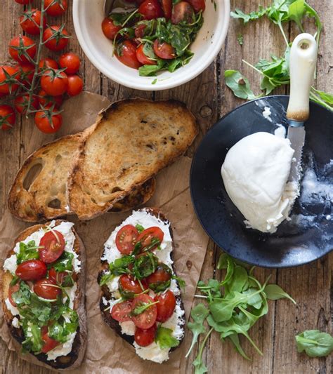 Tomato & Burrata Bruschetta - An Italian in my Kitchen