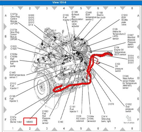 7.3 Powerstroke Engine Schematic